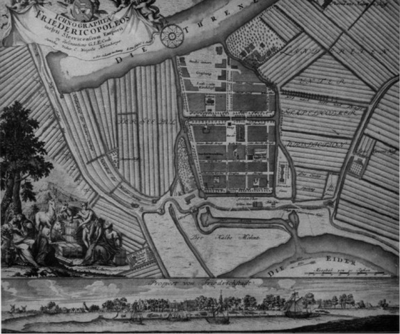 Plan Friedrichstadt um 1750