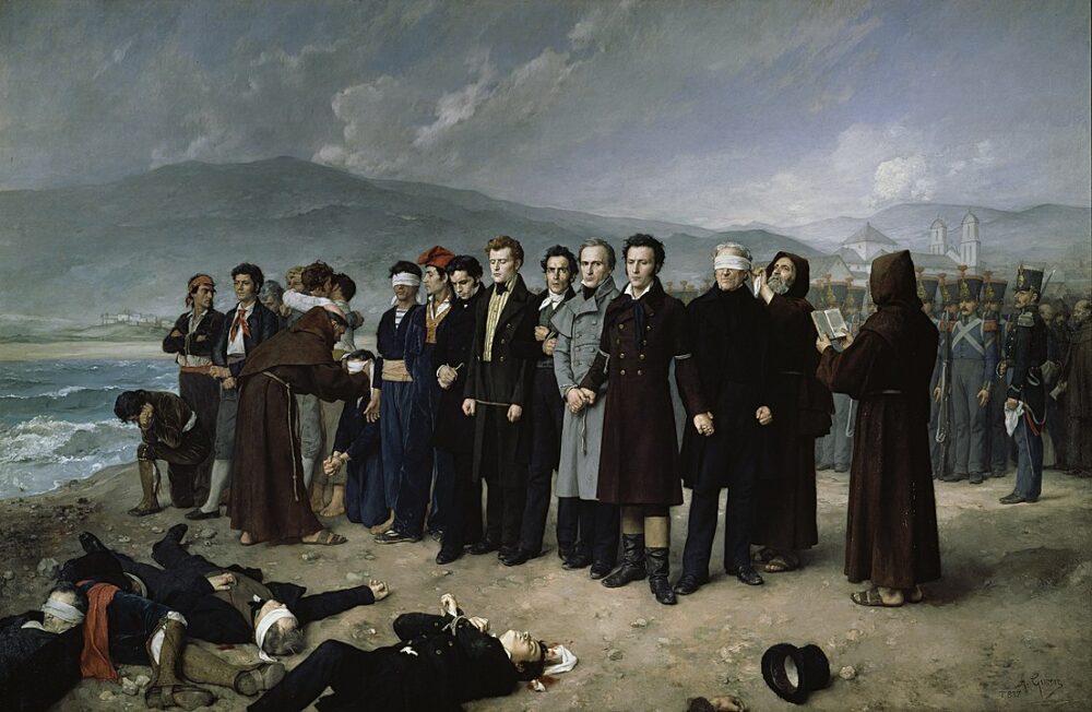 Antonio Gisbert: Die Hinrichtung Torrijos, Museo Prado Madrid