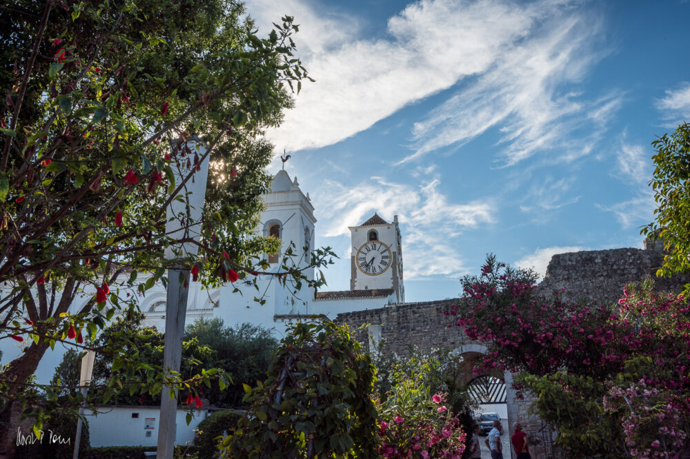 Burgmauer, dahinter die Igreja de Santa Maria do Castelo