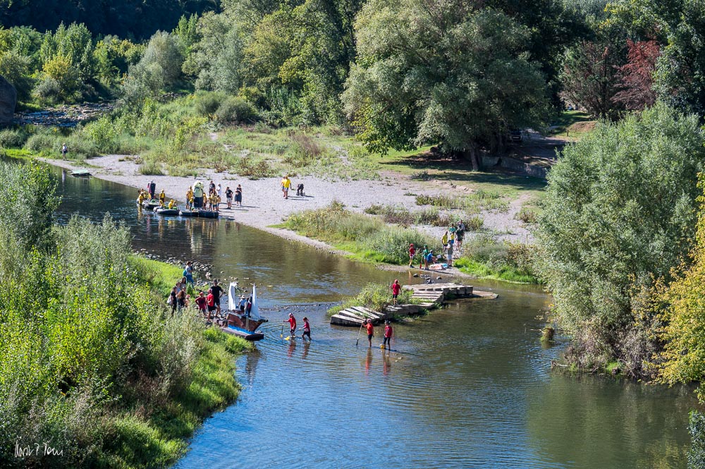 Badevergnügen im Fluss