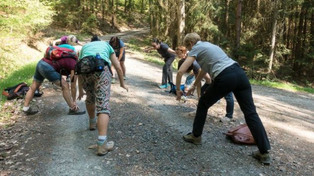 Die Damen beim Yoga Die Damen beim Yoga